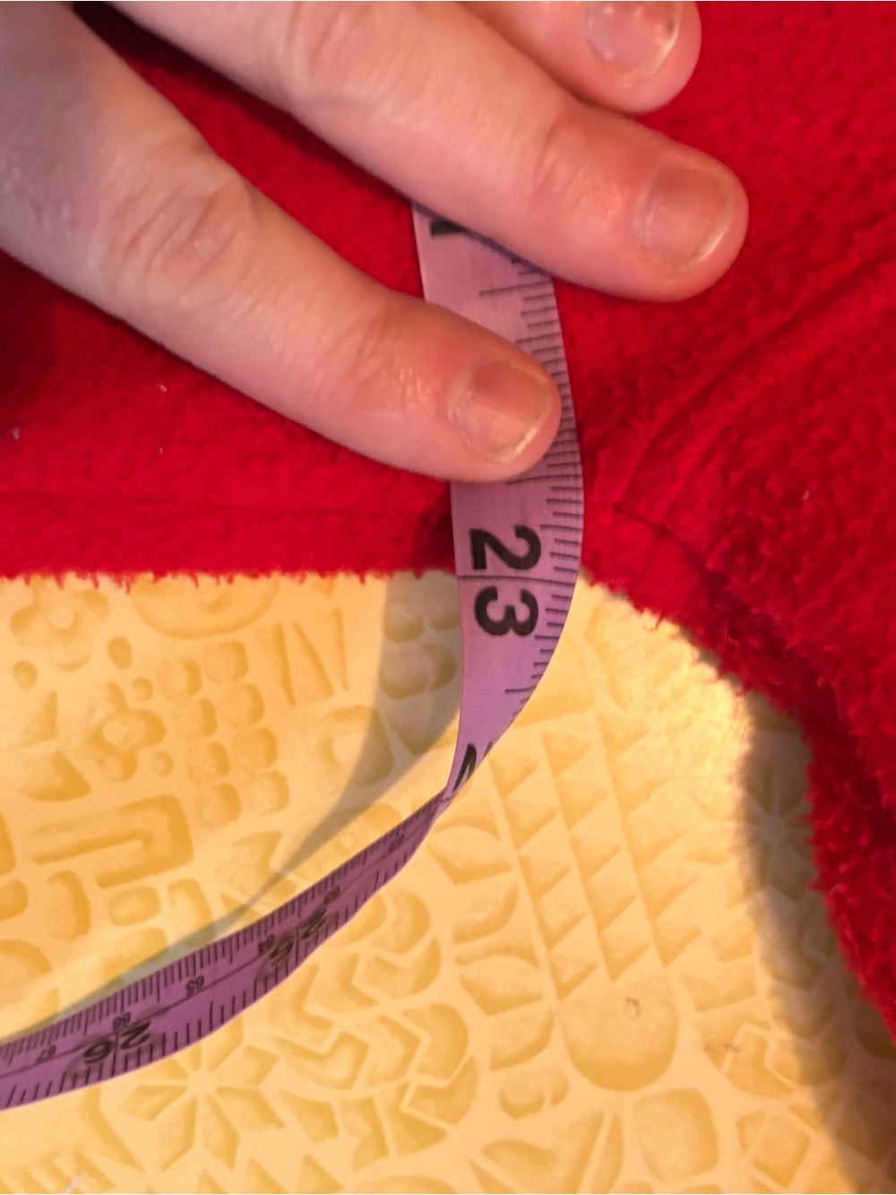 Vintage Red Fleece Pullover with Blue Trim - Picture 7 of 9